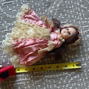 Pink and Cream Vintage-Style Porcelain Doll